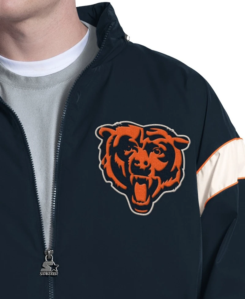 Starter Men's Navy Chicago Bears The Gust Full-Zip Hoodie