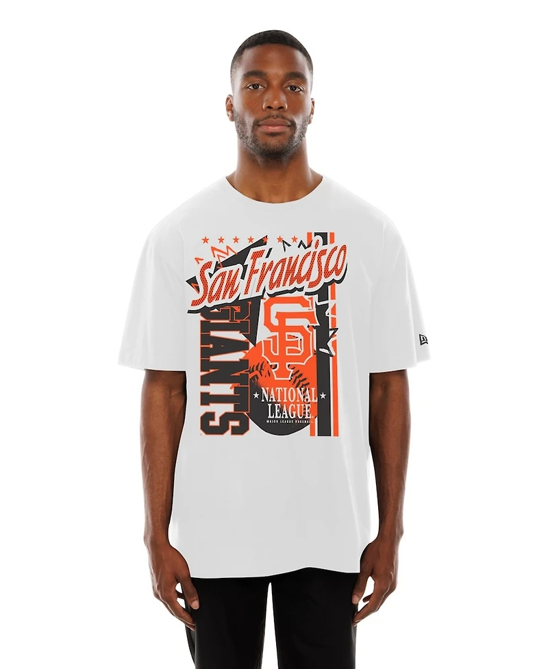 New Era Men's White San Francisco Giants Big Graphic Domestic T-Shirt