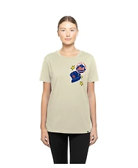 New Era Women's Cream York Mets Stars Cap T-Shirt
