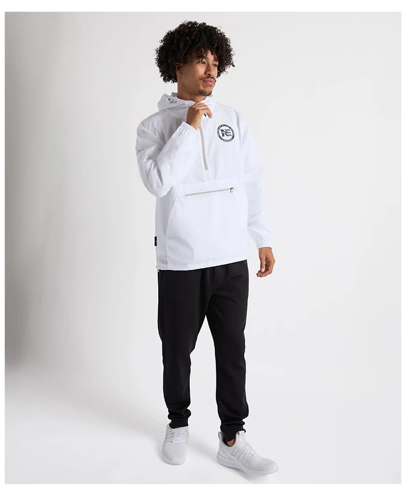 Charles River x New England Men's Patriots White Pack-n-Go Half-Zip Hoodie