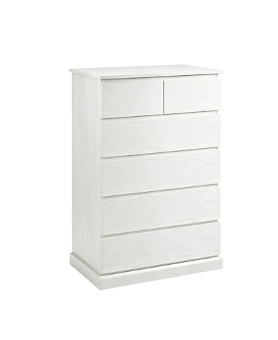 Rainsken 6 Drawers Dresser for Bedroom, with Concealed Handles, Vertical Wood Storage Cabinet, Tall Dresser for Bedroom, Living Room, Entryway