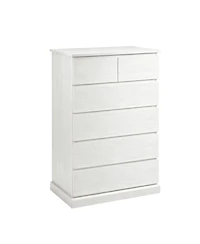 Rainsken 6 Drawers Dresser for Bedroom, with Concealed Handles, Vertical Wood Storage Cabinet, Tall Dresser for Bedroom, Living Room, Entryway