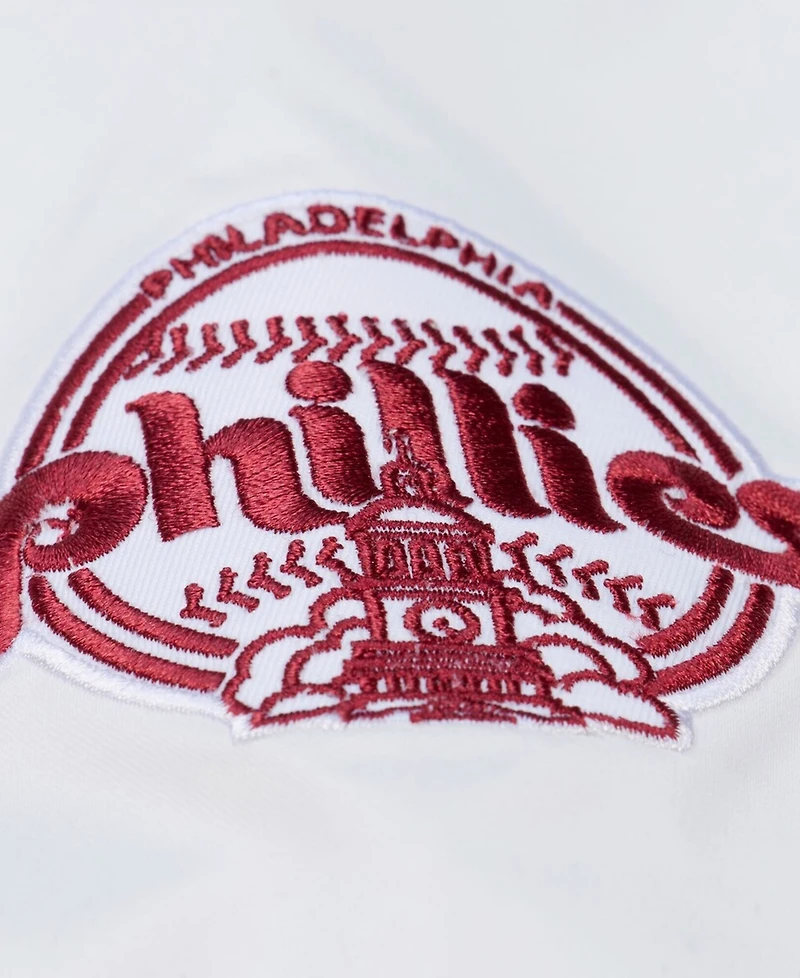 Mitchell & Ness Men's White Philadelphia Phillies Cooperstown Collection Arctic Lightweight Satin Full-Snap Jacket