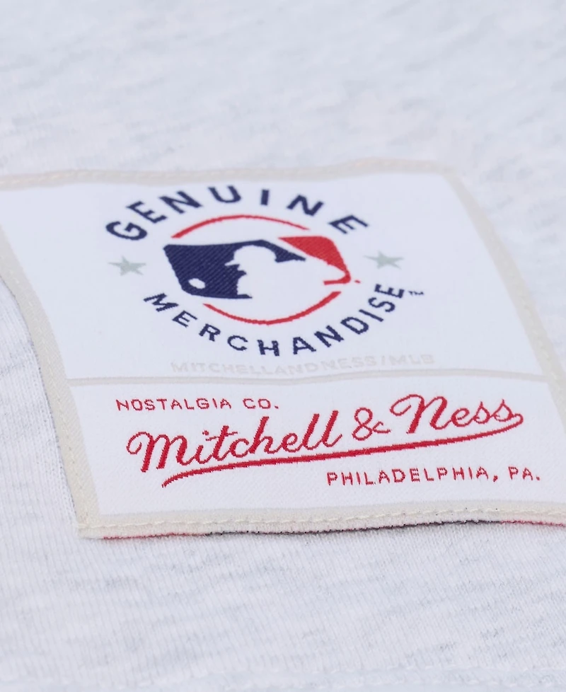Mitchell & Ness Women's Heather Gray San Francisco Giants Script Cropped Boxy T-Shirt