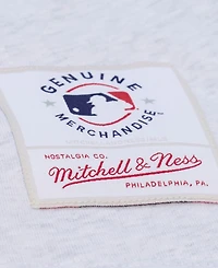 Mitchell & Ness Women's Heather Gray San Francisco Giants Script Cropped Boxy T-Shirt