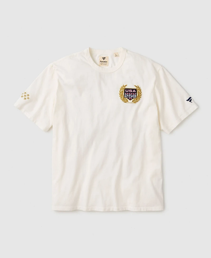 Fanatics Men's White Usa 250 Limited Edition Heavyweight T-Shirt