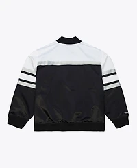 Mitchell & Ness Men's Black Las Vegas Raiders Head Coach Lightweight Full-Snap Satin Jacket