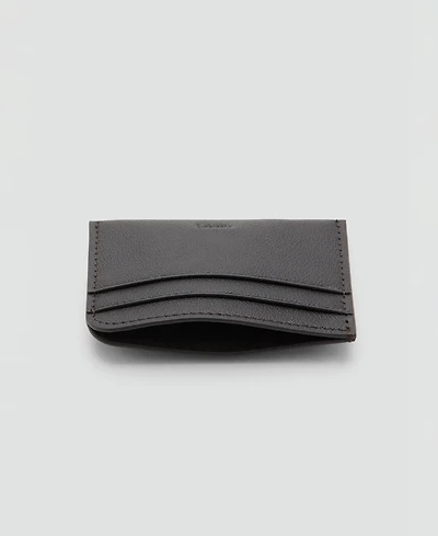 Mango Men's Pebbled Leather Cardholder