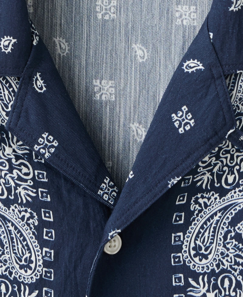 Mango Men's Printed Fluid Regular-Fit Shirt