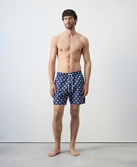Mango Men's Geometric-Print Swim Trunks