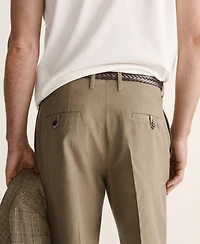 Mango Men's Regular-Fit Pleated Pants