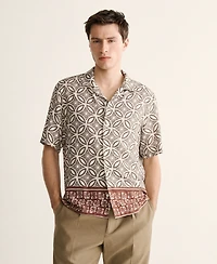 Mango Men's Printed Bowling Shirt