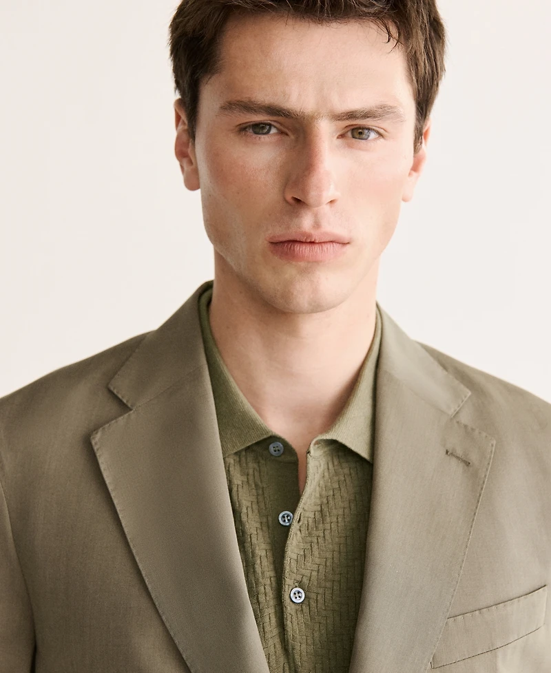 Mango Men's Slim-Fit Wool-Cotton Suit Jacket