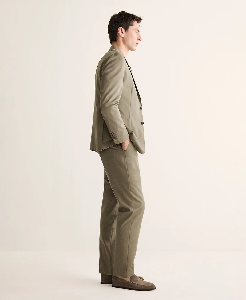 Mango Men's Wool Cotton Slim Fit Suit Pants