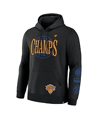 Fanatics Men's Black New York Knicks 2026 Nba Champions Elevated Legacy 2-Hit Pullover Hoodie
