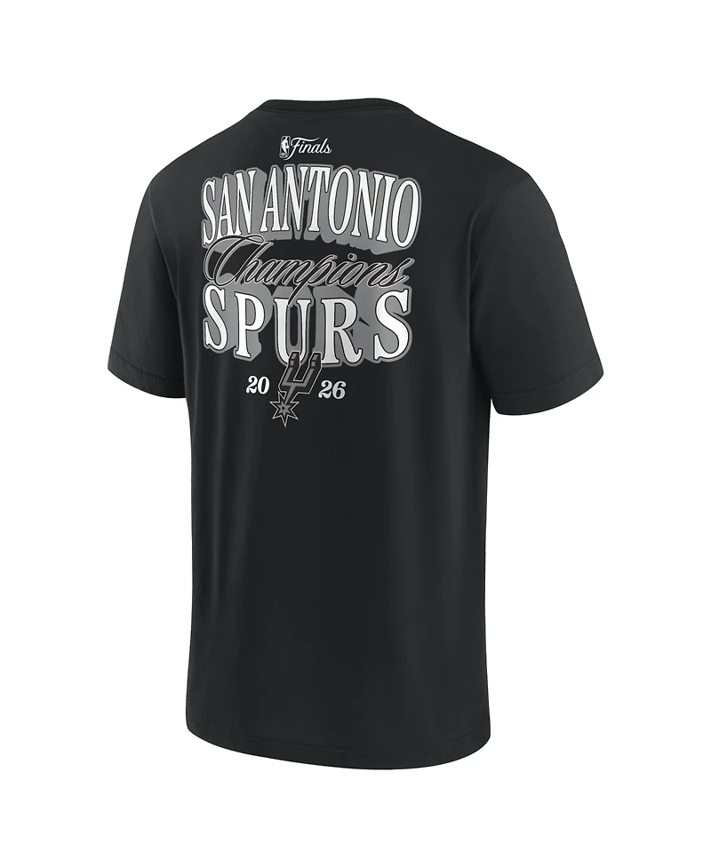 Fanatics Men's Black San Antonio Spurs 2026 Nba Champions Elevated Legacy Heavyweight T-Shirt
