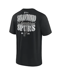 Fanatics Men's Black San Antonio Spurs 2026 Nba Champions Elevated Legacy Heavyweight T-Shirt