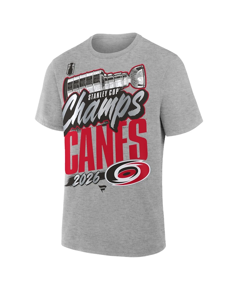 Fanatics Men's Gray Carolina Hurricanes 2026 Nhl Stanley Cup Champions Authentic Locker Room T-Shirt
