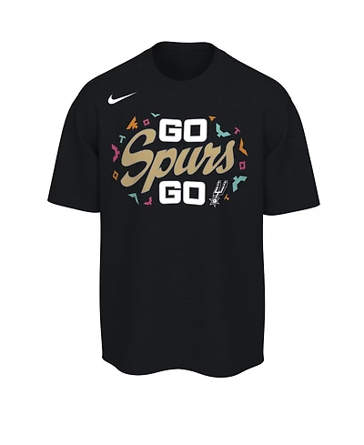 Nike Men's Black San Antonio Spurs 2026 Nba Champions Roster Club T-Shirt