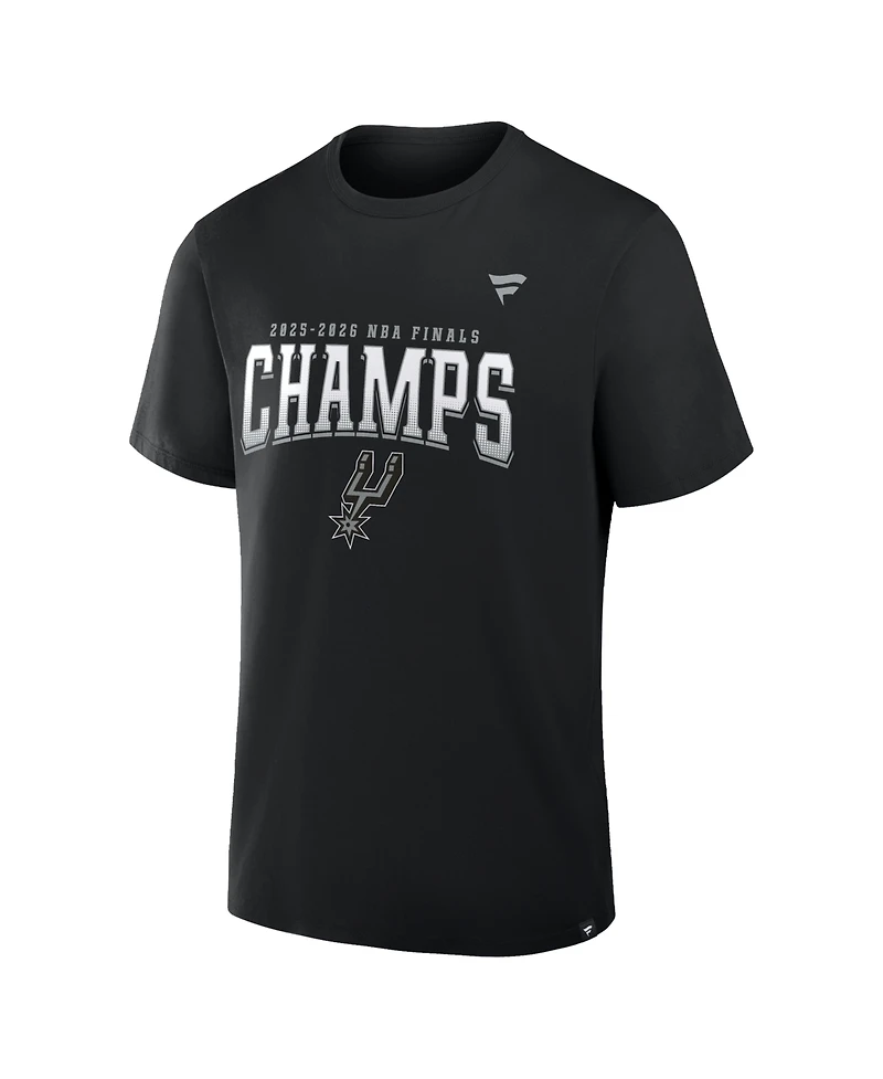 Fanatics Men's Black San Antonio Spurs 2026 Nba Champions Roster Trophy T-Shirt