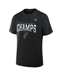 Fanatics Men's Black San Antonio Spurs 2026 Nba Champions Roster Trophy T-Shirt