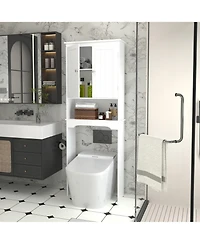 Midola Over The Toilet Storage Cabinet, Bathroom Shelf Over Toilet, Bathroom Storage Cabinet Organizer,Wood Bathroom Space Saver