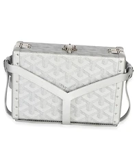 Pre-Owned Goyard Silver Precious Metals Goyardine Canvas Minaudiere Trunk