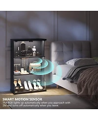 Vlsrka Rgb Display Cabinet with Glass Doors