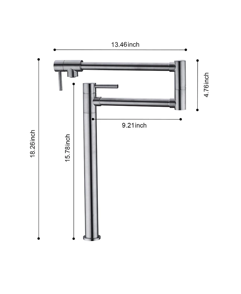 Phying Pot Filler Faucet with Extension Shank