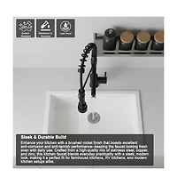 Phying Kitchen Faucet with Pull Down Sprayer, Touch On Single Handle 2- Function Stainless Steel Spring Neck