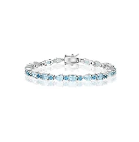 Simona Multi-Shaped Gem Bracelet - Sky and Swiss Topaz