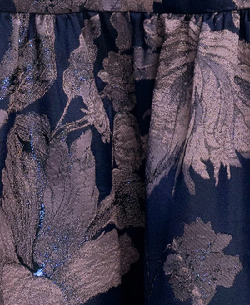 Betsy & Adam Women's Brocade Spaghetti Strap Corset Ball Gown