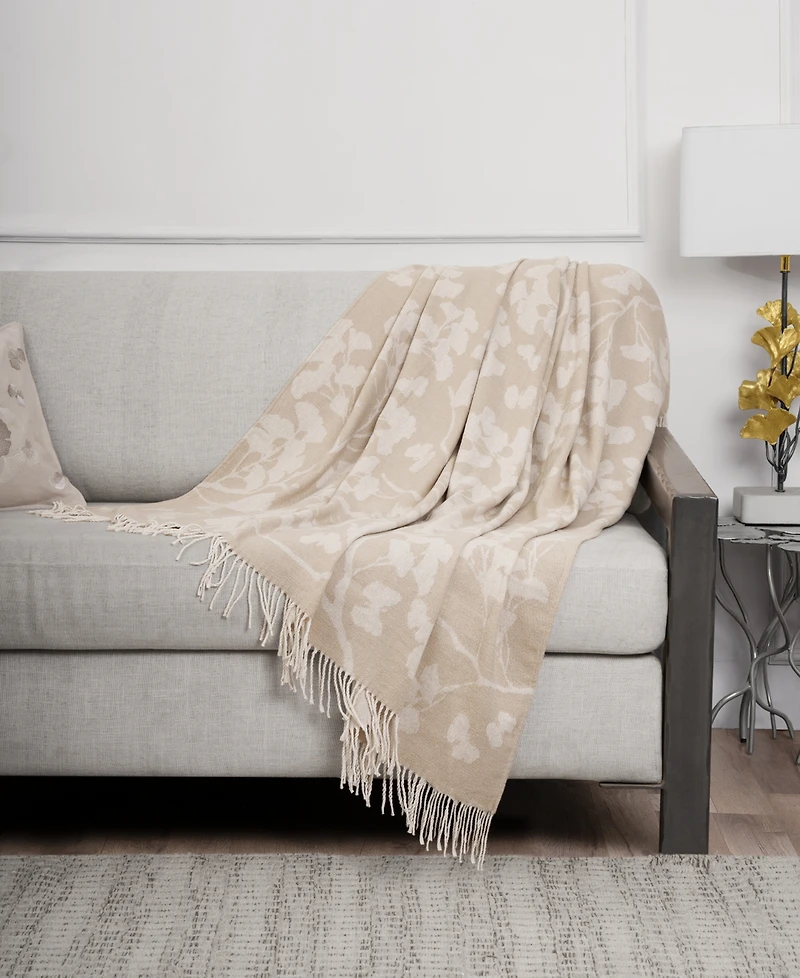 Michael Aram Butterfly Gingko Throw, 60" x 70"