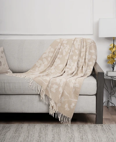Michael Aram Butterfly Gingko Throw, 60" x 70"