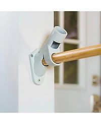 Evergreen Flag Two-Position Cast Iron White Flag Pole Bracket Flag Pole Hardware for The Home