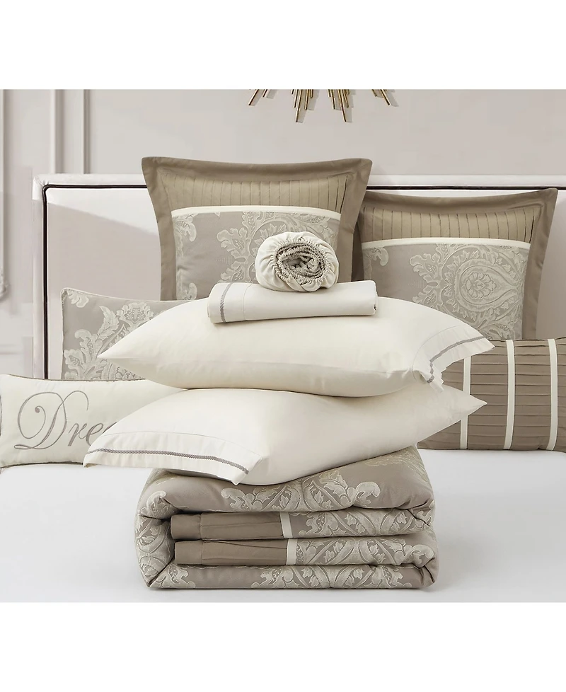 Stratford Park Therese Damask 15-Piece Comforter Set