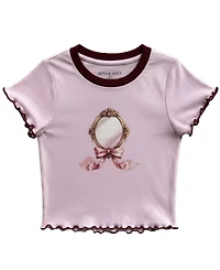 With Jules Girls' 7-16 Mirror Graphic Crewneck Short-Sleeve T-Shirt