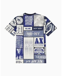 A|X Armani Exchange Men's Short Sleeve Collage Logo T-Shirt