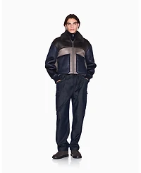 A|X Armani Exchange Men's Stretch Cotton Cargo Denim