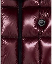 A|X Armani Exchange Men's Nylon Metallic Shine Down Hood with Jacket