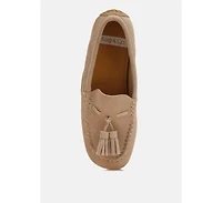 Rag & Co Kipstar Suede Round Toe Tassel Loafers