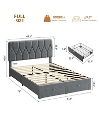 gaomon Bed Frame with Storage Drawers