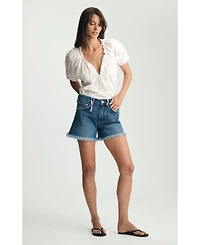 Mavi Jeans Women's Mavi's Taylor High Rise Straight Leg Dark Brushed Classic Blue
