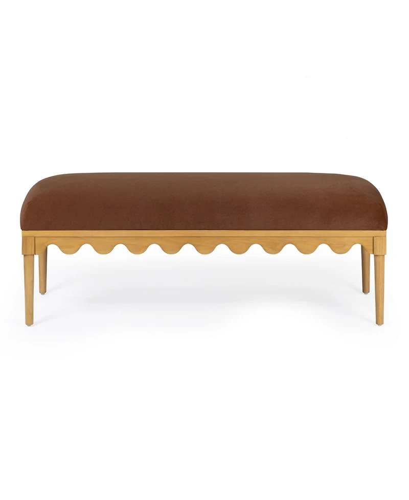 Tov Furniture Oodle 56.5" Fabric Mohair Bench