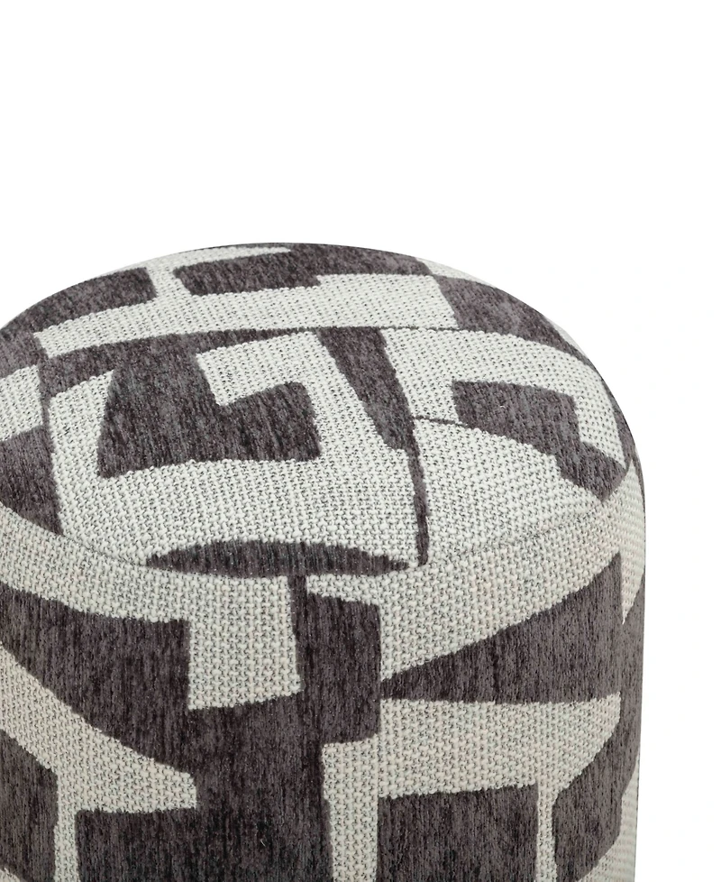 Tov Furniture Bisou 17.9" Fabric Jacquard Ottoman