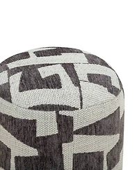 Tov Furniture Bisou 17.9" Fabric Jacquard Ottoman