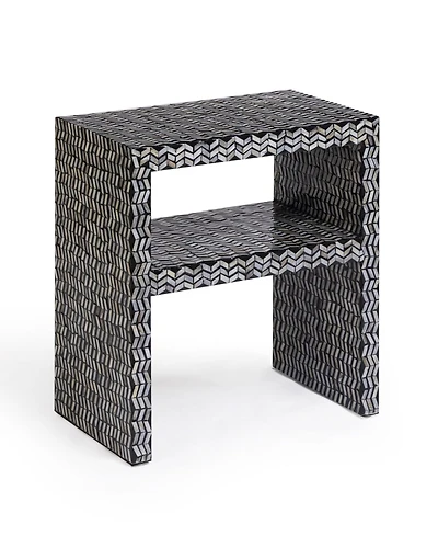 Tov Furniture Derry 20.5" Wood Mother of Pearl Nightstand