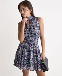 Bcbg Women's Choker-Neck Sleeveless Dress