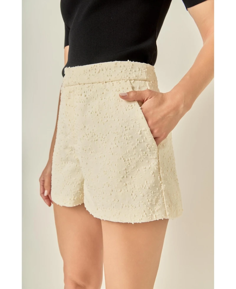 English Factory Women's Textured Shorts