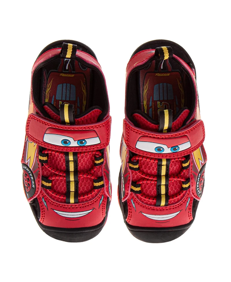 Disney Little Boys Cars Lightning McQueen Hook and Loop Sport Sandals